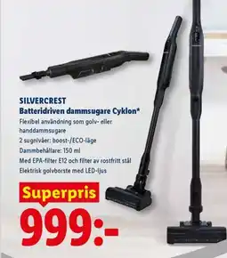 Lidl SILVERCREST Batteridriven dammsugare Cyklon erbjuda