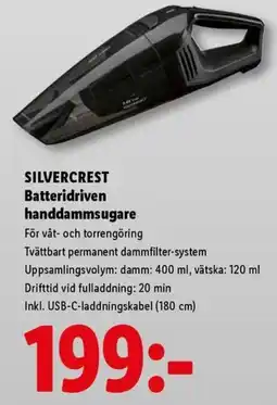 Lidl SILVERCREST Batteridriven handdammsugare erbjuda
