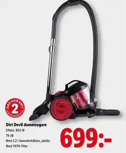 Lidl Dirt Devil dammsugare erbjuda