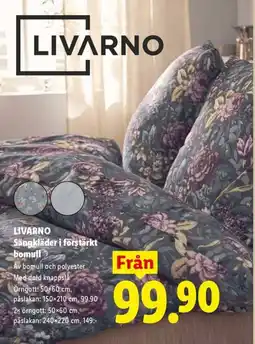 Lidl LIVARNO Sängkläder i förstärkt bomull erbjuda