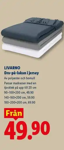 Lidl LIVARNO Dra-på-lakan i jersey erbjuda