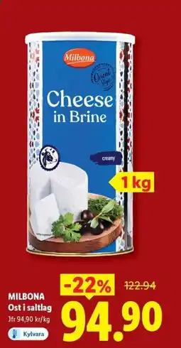 Lidl MILBONA Ost i saltlag erbjuda