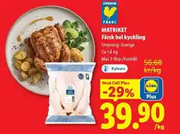 Lidl MATRIKET Färsk hel kyckling erbjuda