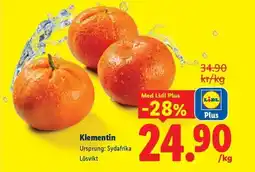 Lidl Klementin erbjuda
