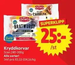 Nya Pulsen Scan Kryddkorvar erbjuda