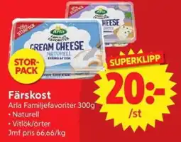 Nya Pulsen Arla Familjefavoriter Färskost erbjuda