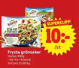Nya Pulsen Hortex Frysta grönsaker erbjuda
