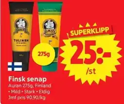 Nya Pulsen Auran Finsk senap erbjuda