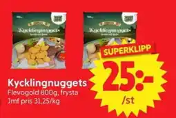 Nya Pulsen Flevogold Kycklingnuggets erbjuda