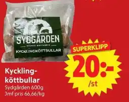 Nya Pulsen Sydgården Kycklingköttbullar erbjuda