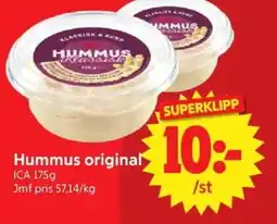 Nya Pulsen ICA Hummus original erbjuda
