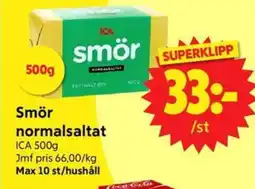 Nya Pulsen ICA Smör normalsaltat erbjuda