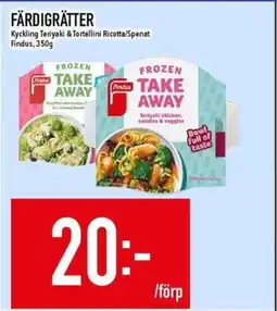 Matdax Findus Färdigrätter erbjuda