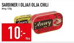 Matdax Anny Sardiner i olja/i olja chili erbjuda