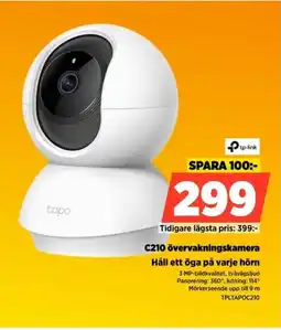 Power Tp-link C210 övervakningskamera Håll ett öga på varje hörn erbjuda