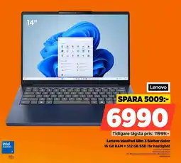 Power Lenovo IdeaPad Slim 3 Bärbar dator 16 GB RAM + 512 GB SSD för hastighet erbjuda