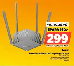 Power Mercusys Router Enkel installation och styrning via app erbjuda