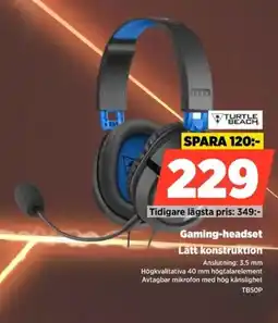Power Turtle Beach Gaming-headset Lätt konstruktion erbjuda