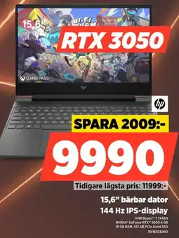 Power Hp 15,6" bärbar dator 144 Hz IPS-display erbjuda