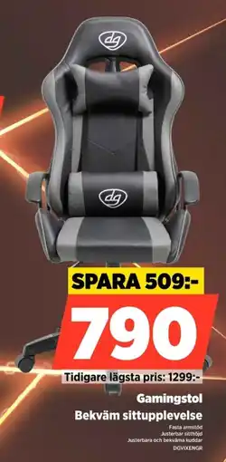 Power Gamingstol Bekväm sittupplevelse erbjuda