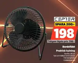 Power Cepter Bordsfläkt Praktisk kylning erbjuda