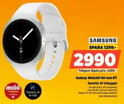 Power Samsung Galaxy Watch8.40 mm BT Gemini Al inbyggd erbjuda