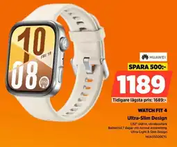 Power Huawei WATCH FIT 4 Ultra-Slim Design erbjuda