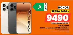 Power Honor 600 Pro 512 GB 200 MP Al-kamera och 6400 mAh-batteri erbjuda