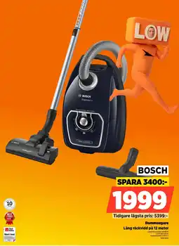 Power Bosch Dammsugare Lång räckvidd på 12 meter erbjuda