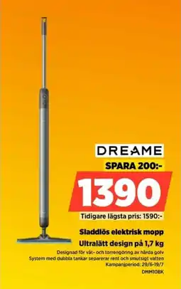Power Dreame Sladdlös elektrisk mopp Ultralätt design på 1,7 kg erbjuda