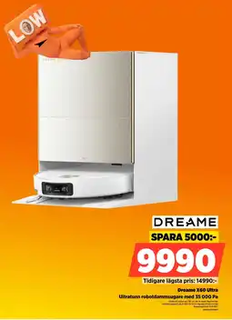 Power Dreame X60 Ultra Ultratunn robotdammsugare med 35 000 Pa erbjuda