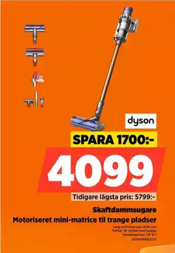 Power Dyson Skaftdammsugare Motoriseret mini-matrice til trange pladser erbjuda