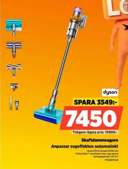 Power Dyson Skaftdammsugare Anpassar sugeffekten automatiskt erbjuda