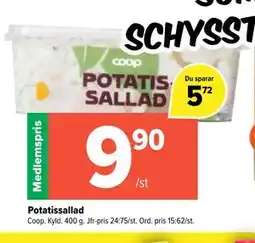 Coop Extra Potatissallad, Medlemspris erbjuda