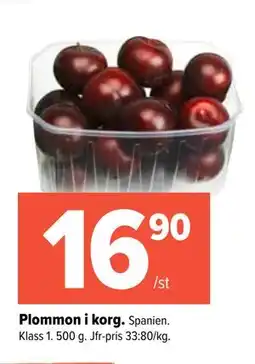 Coop Extra Plommon i korg erbjuda