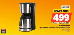 Power Point Kaffebryggare Håller kaffet varmt med termoskanna i stål erbjuda