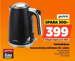 Power Point Vattenkokare Genomskinlig måttskala för vatten erbjuda