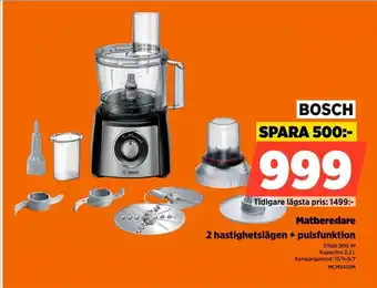 Power Bosch Matberedare 2 hastighetslägen + pulsfunktion erbjuda