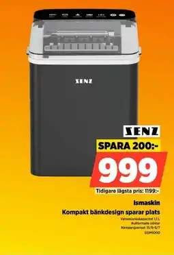 Power Senz Ismaskin Kompakt bänkdesign sparar plats erbjuda