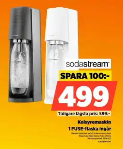 Power Sodastream Kolsyremaskin 1 FUSE-flaska ingår erbjuda