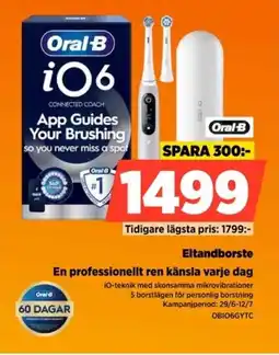 Power Oral-B Eltandborste En professionellt ren känsla varje dag erbjuda