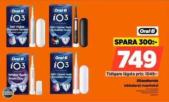 Power Oral-B Eltandborste Inkluderat resefodral erbjuda