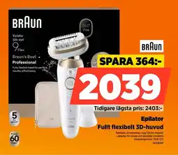Power Braun Epilator Fullt flexibelt 3D-huvud erbjuda