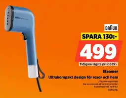 Power Braun Steamer Ultrakompakt design för resor och hem erbjuda