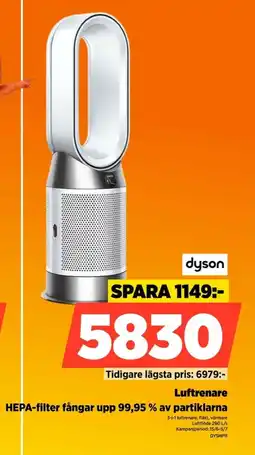 Power Dyson Luftrenare HEPA-filter fångar upp 99,95 % av partiklarna erbjuda