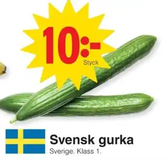Matöppet Svensk gurka erbjuda
