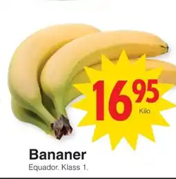 Matöppet Bananer erbjuda