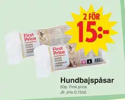 Matöppet FIRST PRICE Hundbajspåsar erbjuda