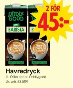Matöppet ODDLY GOOD Havredryck erbjuda