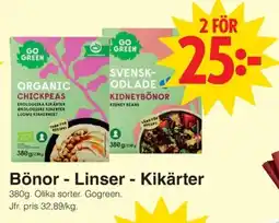 Matöppet GOGREEN Bönor - Linser - Kikärter erbjuda